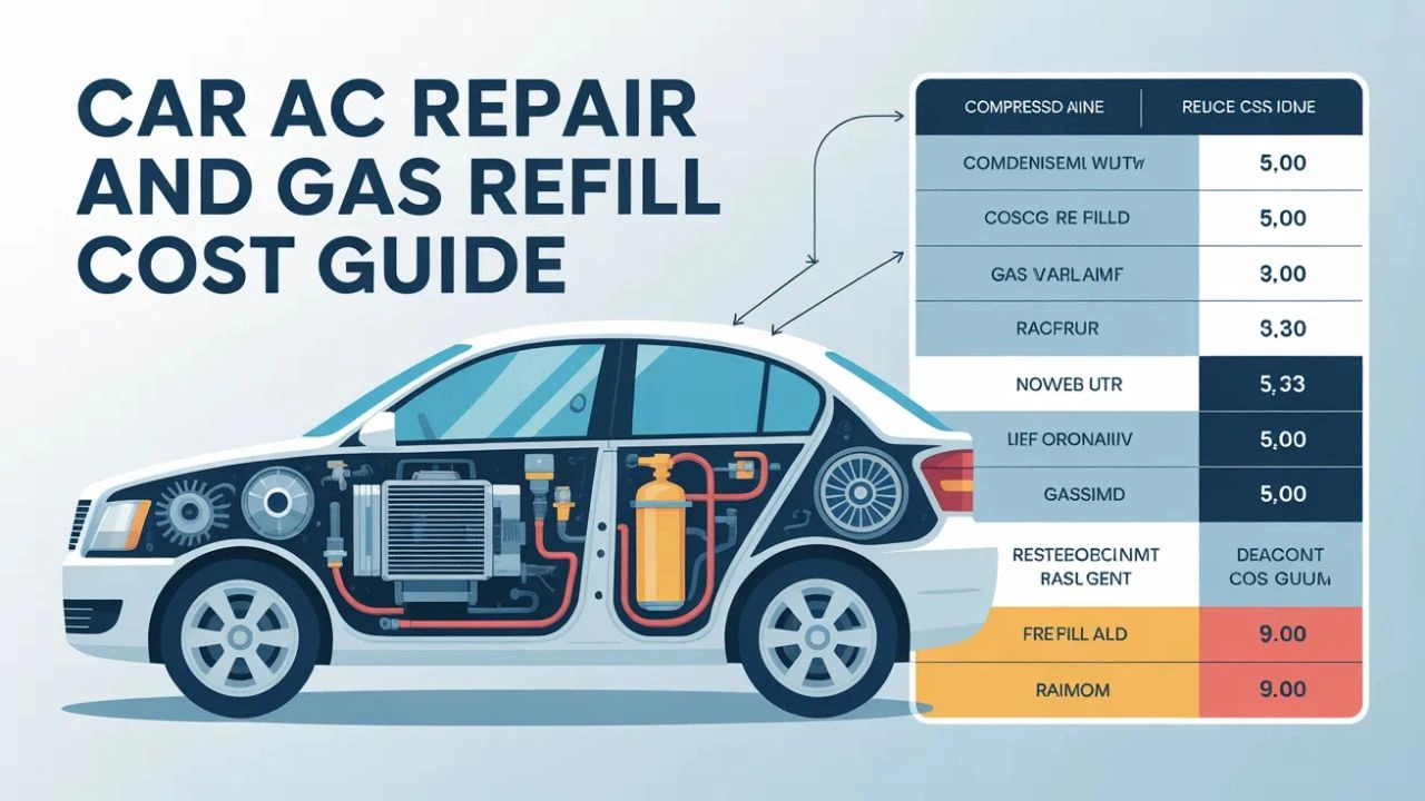Car AC Repair And Gas Refill Cost Guide